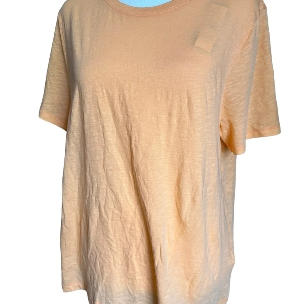 J. Crew 100% Cotton Peach Orange Short Sleeve Tee Size L - Picture 14 of 17